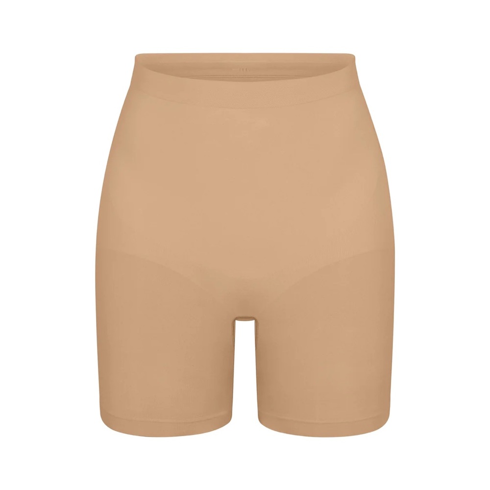 SKIMS SCULPTING SHORT MID THIGH W/ OPEN GUSSET | CLAY | L/XL